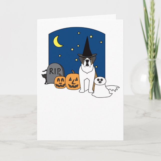 Saint Bernard Halloween Card (Front)