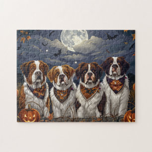 Saint Bernard Halloween Spooky Jigsaw Puzzle