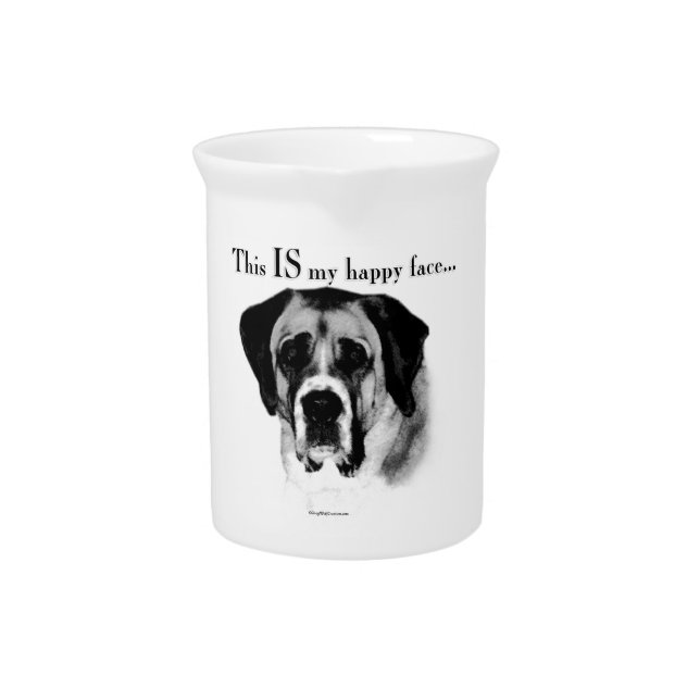 Saint Bernard Happy Face Beverage Pitcher (Front)