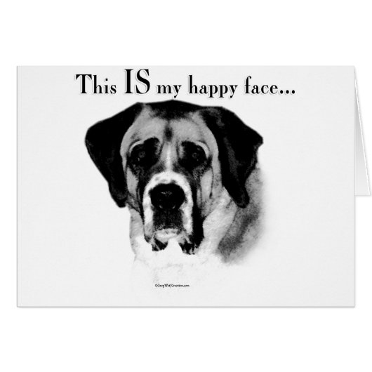 Saint Bernard Happy Face Cards (Front Horizontal)