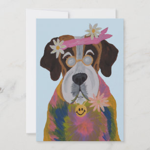 Saint Bernard Hippie Invitation