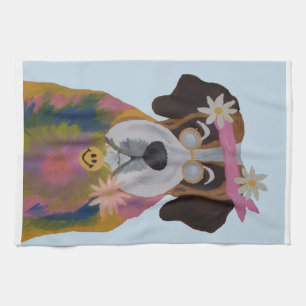Saint Bernard Hippie Kitchen Towel