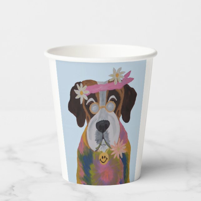 Saint Bernard Hippie Paper Cups (Back)