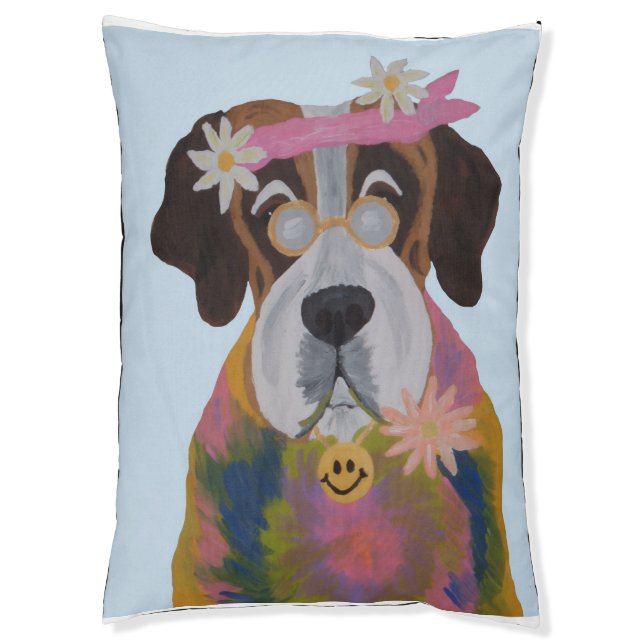 Saint Bernard Hippie Pet Bed (Front Vertical)