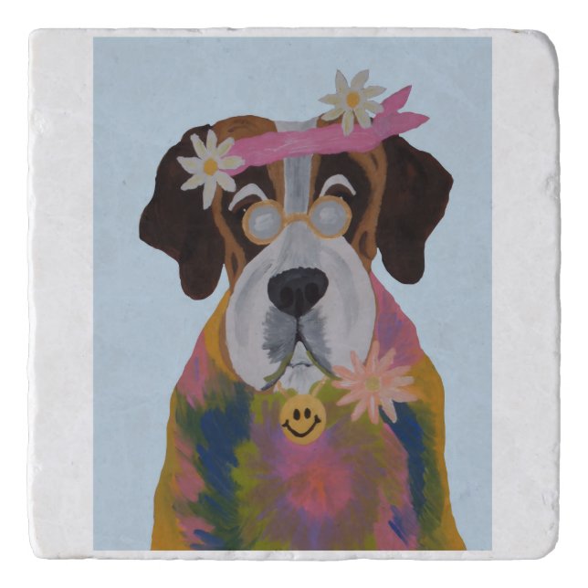 Saint Bernard Hippie Trivet (Front)