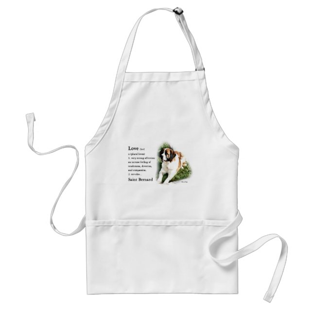 Saint Bernard Lovers Adult Apron (Front)
