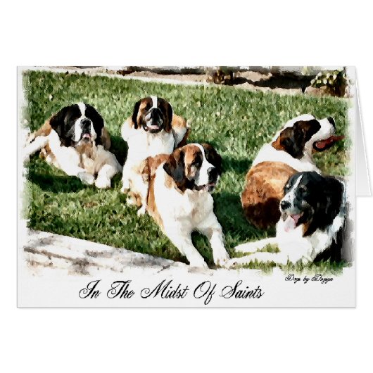 Saint Bernard Lovers Cards (Front Horizontal)