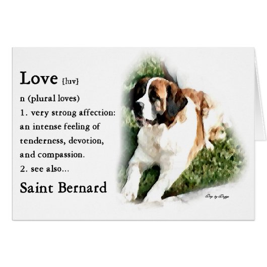 Saint Bernard Lovers Cards (Front Horizontal)