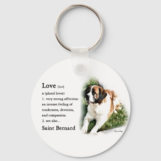 Saint Bernard Lovers Keychain (Front)