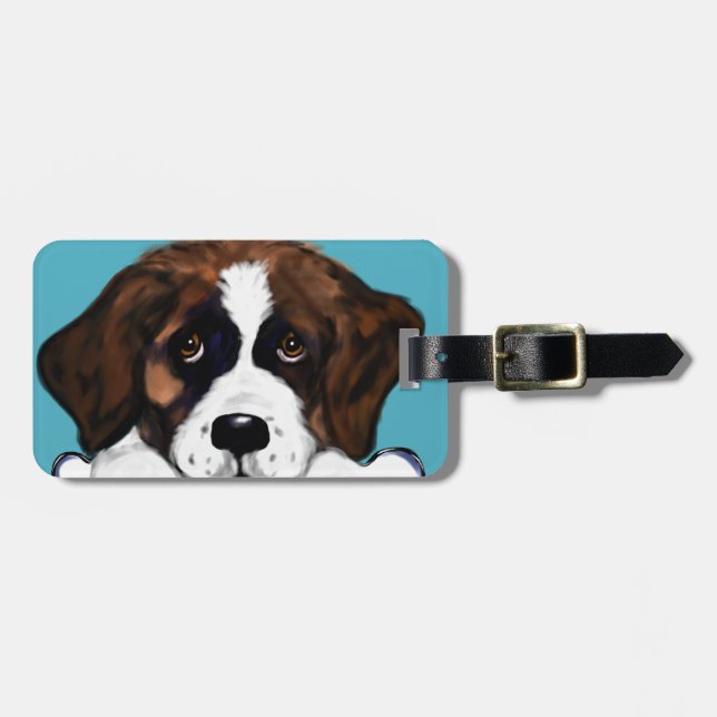 Saint Bernard Luggage Tag (Front Horizontal)