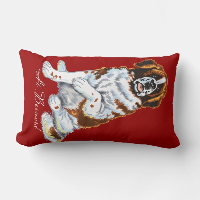 saint bernard lumbar pillow (Front)