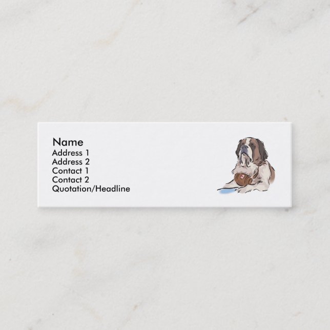 Saint Bernard Mini Business Card (Front)