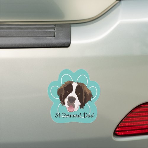 Saint Bernard MomDad  Car Magnet