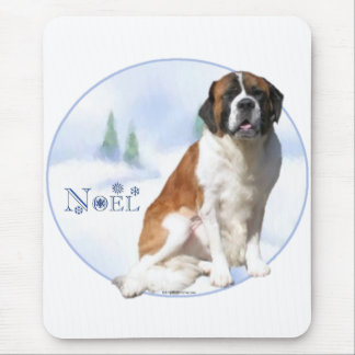 Saint Bernard Noel Mouse Pad