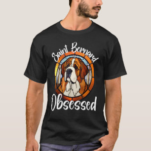 Saint Bernard Obsessed Dog Mom Puppy Colorful Pet T-Shirt