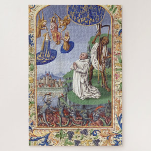 Saint Bernard of Clairvaux Medieval Illustration Jigsaw Puzzle