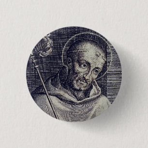 Saint Bernard of Clairvaux Mellifluous Doctor Art Button
