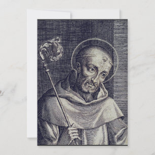 Saint Bernard of Clairvaux Mellifluous Doctor Art Holiday Card