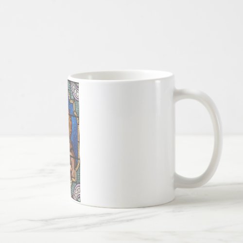 Saint Bernard of Clairvaux Stained Glass Art Coffee Mug