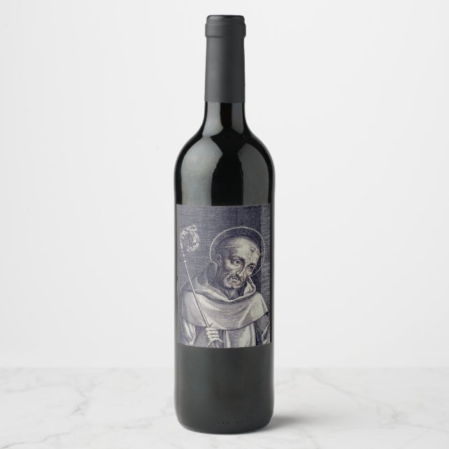 Saint Bernard of Clairvaux Wine Label (Front)