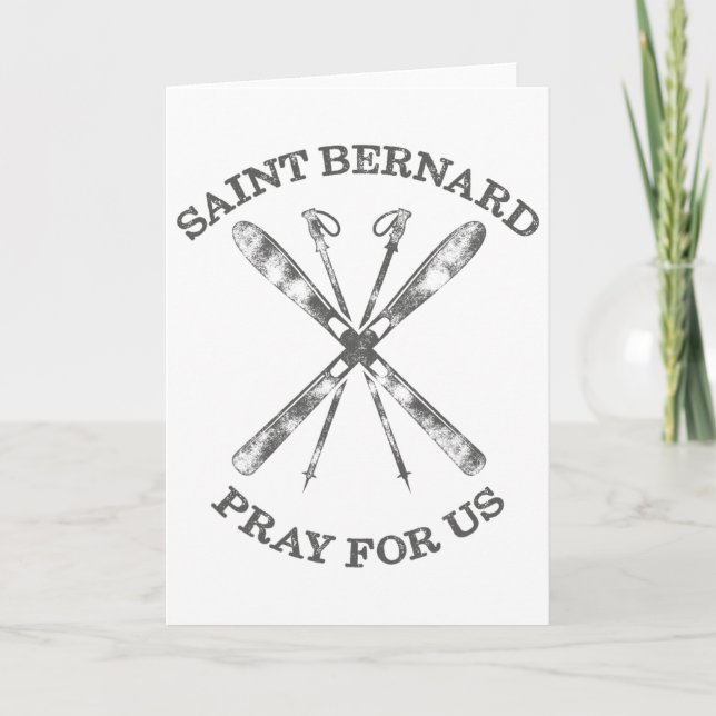 Saint Bernard Of Montjoux Snow Ski Gifts Winter Sk Card (Front)