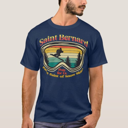 Saint Bernard of Montjoux Vintage Sunset Snow T_Shirt
