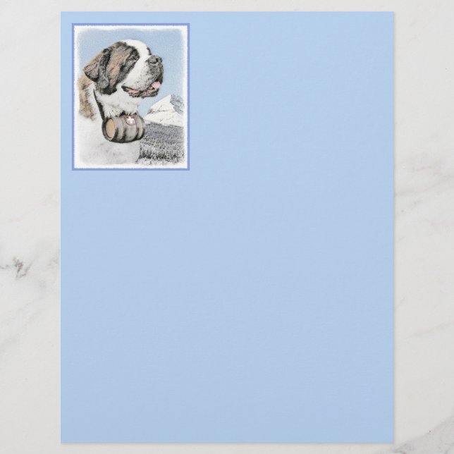 Saint Bernard Painting - Cute Original Dog Art (Front)