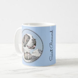 Saint Bernard Painting - Cute Original Dog Art Coffee Mug