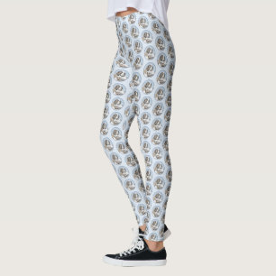 Saint Bernard Painting - Cute Original Dog Art Leggings