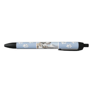 Saint Bernard Painting - Cute Original Dog Art Pen