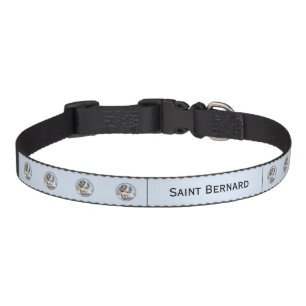 Saint Bernard Painting - Cute Original Dog Art Pet Collar