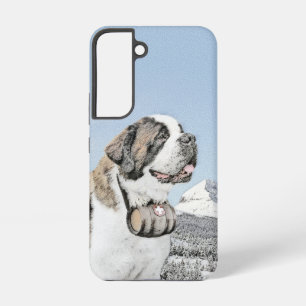 Saint Bernard Painting - Cute Original Dog Art Samsung Galaxy S22 Case