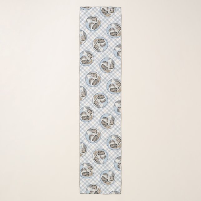 Saint Bernard Painting Rough St Original Dog Art Scarf (Front)