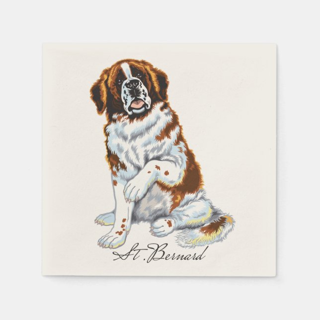 saint bernard paper napkins (Front)