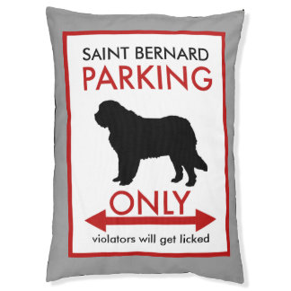 Saint Bernard Parking Only Large Dog Bed