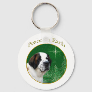 Saint Bernard Peace Keychain