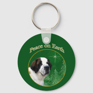 Saint Bernard Peace Keychain