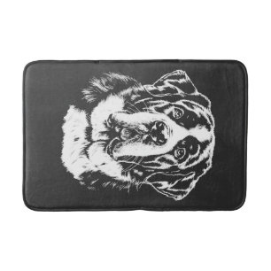 Saint Bernard Portrait Minimalist Apparel Bath Mat