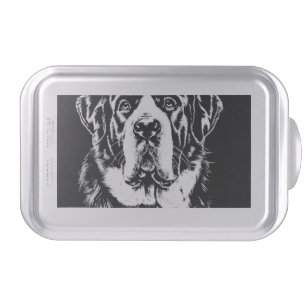 Saint Bernard Portrait Minimalist Apparel Cake Pan