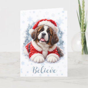 Saint Bernard Puppy Card "Believe"