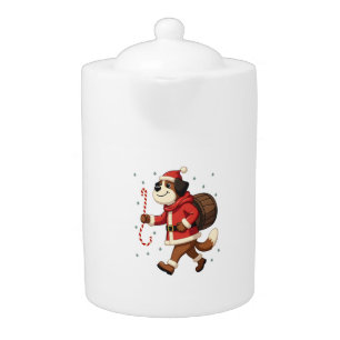 Saint Bernard Rescue Christmas Teapot