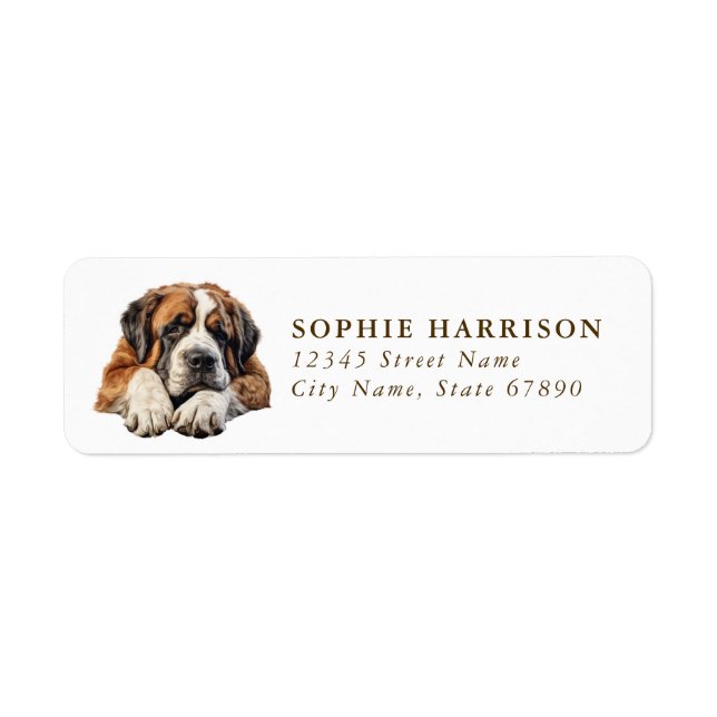 Saint Bernard Return Address Labels (Front)