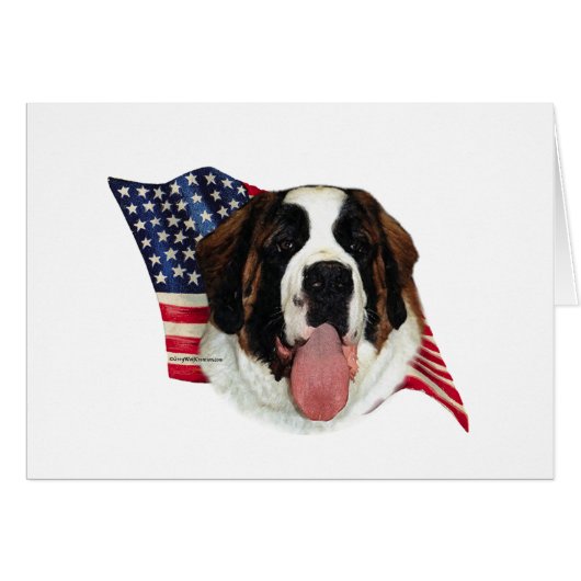 Saint Bernard (rough) Flag Cards (Front Horizontal)