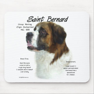 Saint Bernard (rough) History Design Mouse Pad