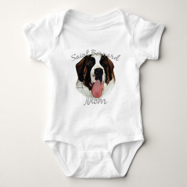 Saint Bernard (rough) Mom 2 Baby Bodysuit (Front)