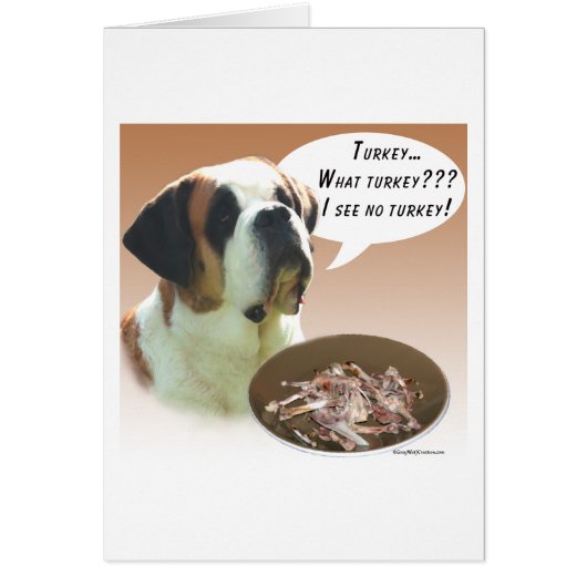 Saint Bernard (smooth) Turkey Cards (Front)