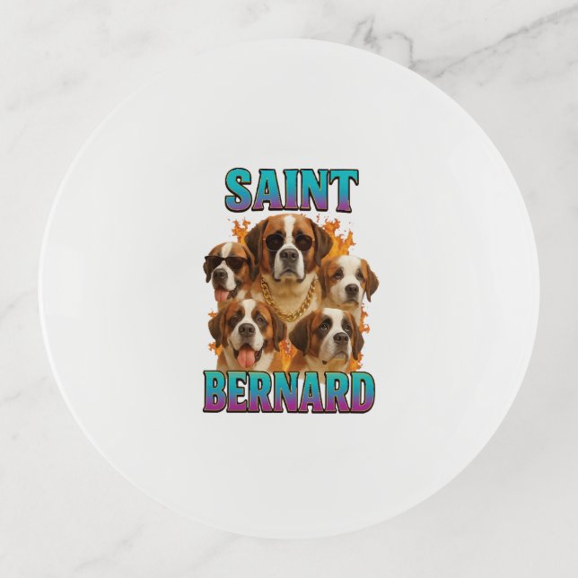 Saint Bernard  Trinket Tray (Front)