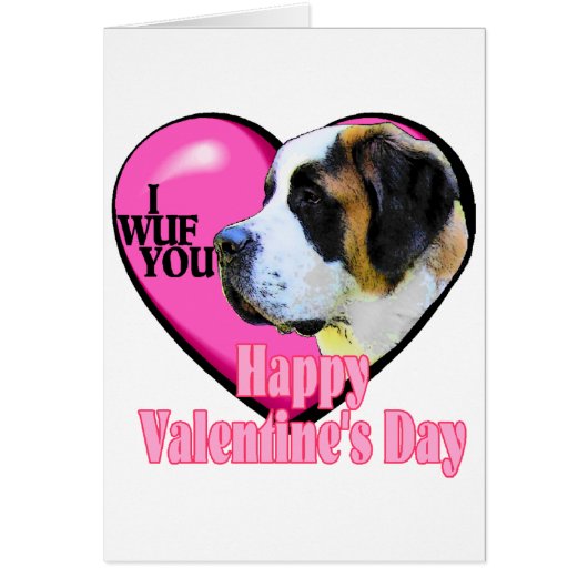 Saint Bernard Valentine's Day Cards (Front)