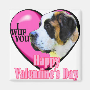 Saint  Bernard Valentine's Day Gifts Magnet