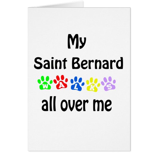 Saint Bernard Walks Design Cards (Front)